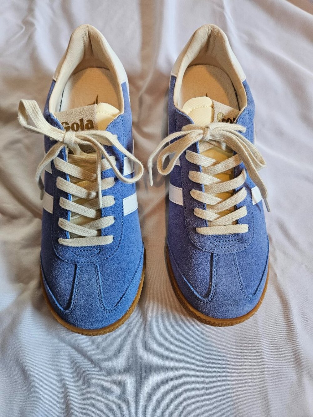 Gola Blue Suede Sneakers with White Accents